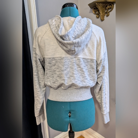 Free People fp movement heather grey two-tone full zip hoodie XS - Picture 3 of 9
